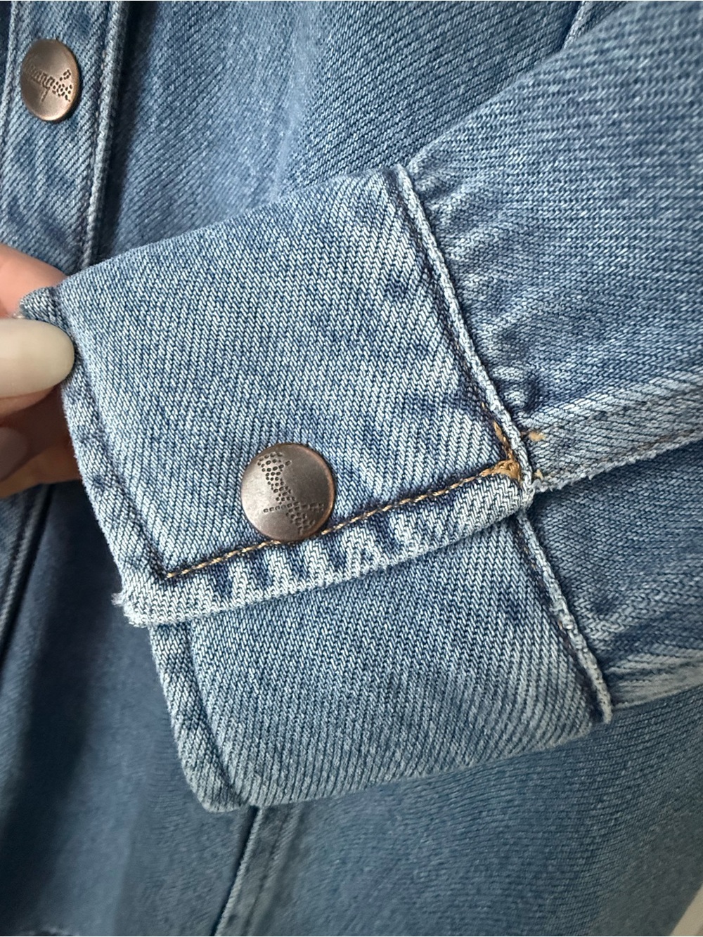 Wrangler Blue Denim Western Dress - Small - Picture 6 of 6